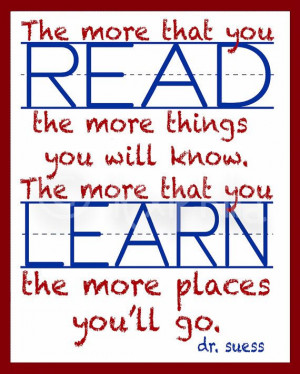 ... Quotes, Reading Quotes, Dr Suess, Reading Learning, Seuss Quotes, Dr