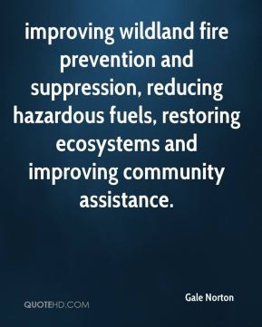 Gale Norton - improving wildland fire prevention and suppression ...