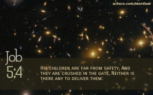 Bible Quote Job 5 4 Inspirational Hubble Space Telescope Image