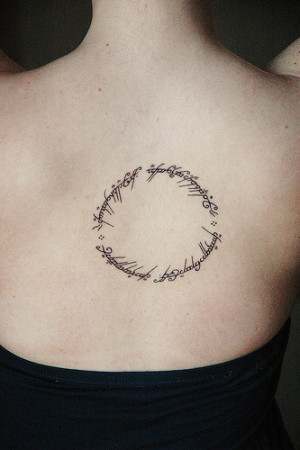 planning to get a Lord of the Rings tattoo soon, something like ...