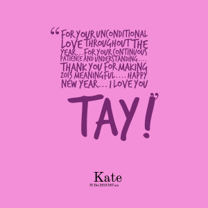 ... understanding thank you for making 2013 meaningful happy new year i