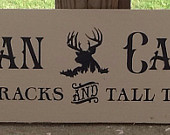 Rustic Distressed Quote Man Cave Big Racks and Tall Tales Shabby Chic ...