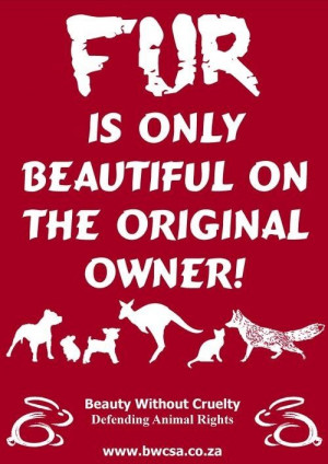 Animal rights, anti-fur