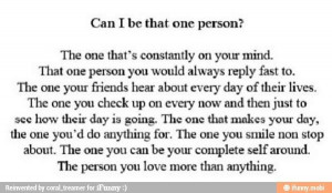 That one person