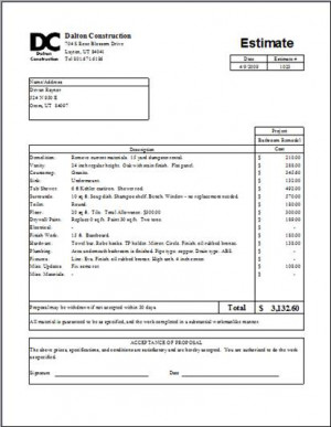 bathroom remodeling estimates - form closes and the actual estimate is ...