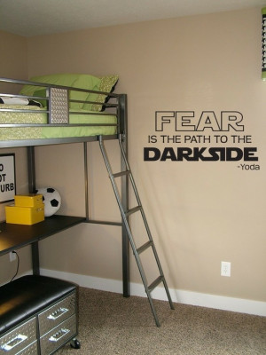 Fear Is The Path To The Dark Side - Yoda - Star Wars- Vinyl Wall Decal ...