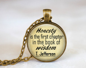 Antique Style Glass Necklace, Thomas Jefferson Quote, Founding Father ...