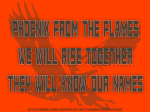 Phoenix From The Flames - Robbie Williams Song Lyric Quote in Text ...