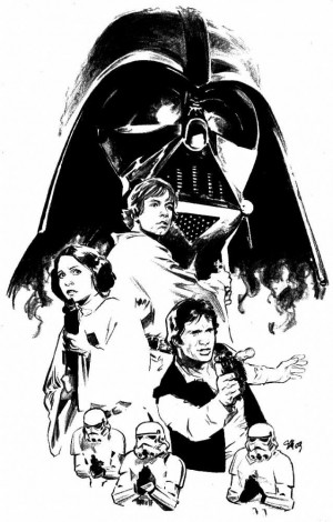 Star Wars - Darth Vader, Stormtroopers, Princess Leia, Han Solo, and ...