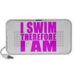 Funny Girl Swimmers Quotes : I Swim Therefore I am iPhone Speaker