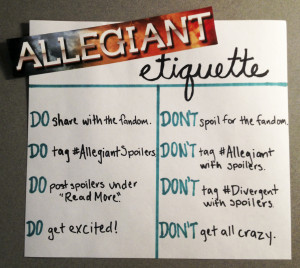 Countdown to ALLEGIANT: How to deal with a post-ALLEGIANT world.And if ...