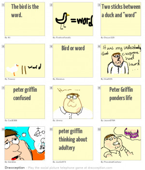 Peter Griffin Bird Is The Word The bird is the word.