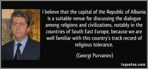 believe that the capital of the Republic of Albania is a suitable ...
