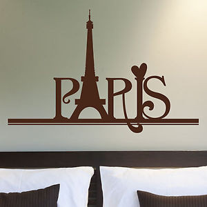 PARIS-Country-France-Retro-Europe-LARGE-WALL-STICKER-Decal-WallArt ...