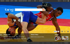 Jordan Burroughs wins gold and is featured on Bing.com.