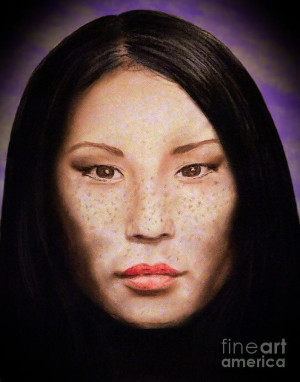 Lucy Liu Freckle Faced Beauty