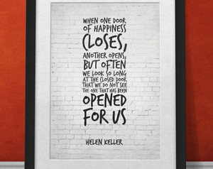 Opportunity Quote Printable Art, He len Keller Quote, When one door of ...