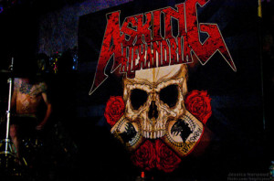asking alexandria, band, group, metal, rock, skull