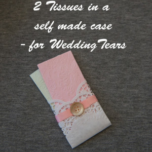 Happy Tears Tissues for wedding guests ... At last a way I can use ...