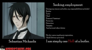 sebastian michaelis for hire black butler sebastian seeking anime