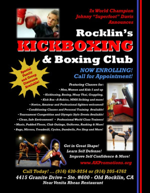 Kickboxing Class Flyer New kickboxing classes for