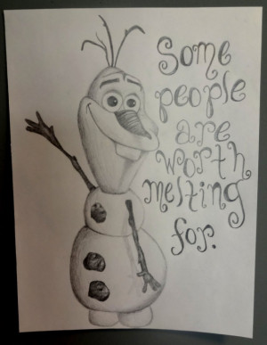 Olaf the Snowman from Disney's Frozen - Graphite Drawing