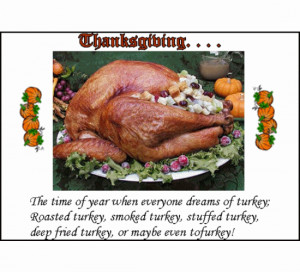 Send Thanksgiving wishes to someone far away with a bit of humor, a ...