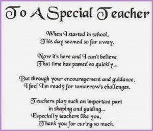 ... teachers like you. Thank you for caring so much