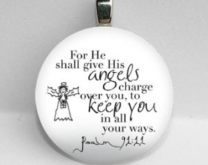 25mm Psalm 91 For He Shall Give His Angels bible quote auto prayer ...
