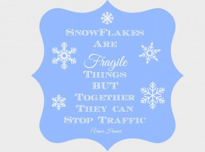 Snowflakes are Fragile Things, But Together, they can stop Traffic ...