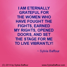 Sylvia Baffour Quote on Being Grateful, Women's Empowerment Quote