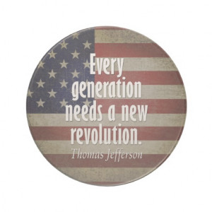 Thomas Jefferson Quote on Revolution Beverage Coaster