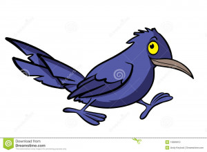 Cartoon Illustration Cute Crow