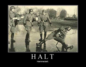 Funny Military Motivational Poster: Halt