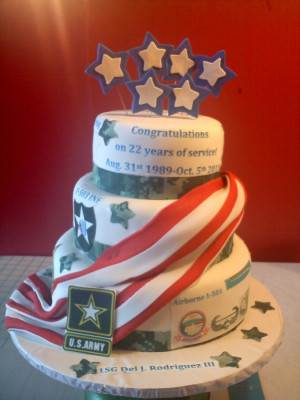 military retirement cake designs