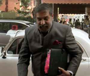 Union Commerce and Industry Minister Anand Sharma at the Parliament ...