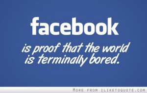 Amen! So over Facebook. It's nice to keep in touch with a handful of ...