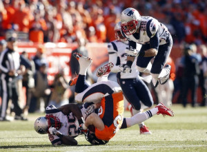 Wes Welker Hit Aqib Talib...