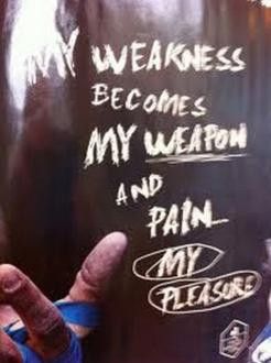 My weakness becomes my weapon and my pain my pleasure. ” ~ Author ...