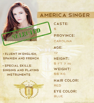 the selection america singer drawing