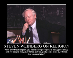 Steven Weinberg on Religion by fiskefyren