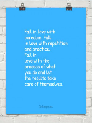 Fall in Love with Boredom