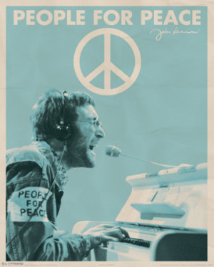 John Lennon People for Peace Póster de tamaño reducido
