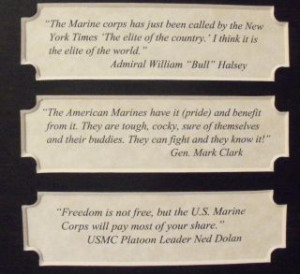 Marine Corps Famous Quotes Framed MacArthur Ron Reagan Bull Halsey ...