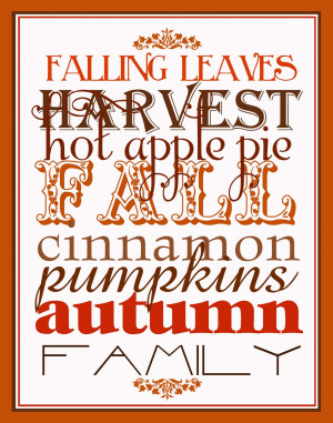 Cute Autumn Sayings Get this fall subway art in