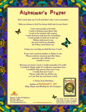 Alzheimer's Prayer