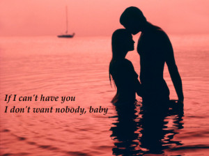 couple, love, naked, nobody, quote, sea, silhouettes, song, you
