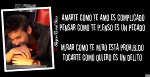 amarte como te amo es conplicado pensar como te pienso es un pecado