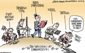 Evolución de la comunicación - Mike Keefe