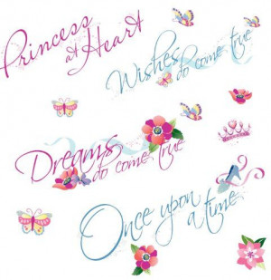 ... Mates RMK1521SCS Disney Princess Quotes Peel & Stick Wall Stickers